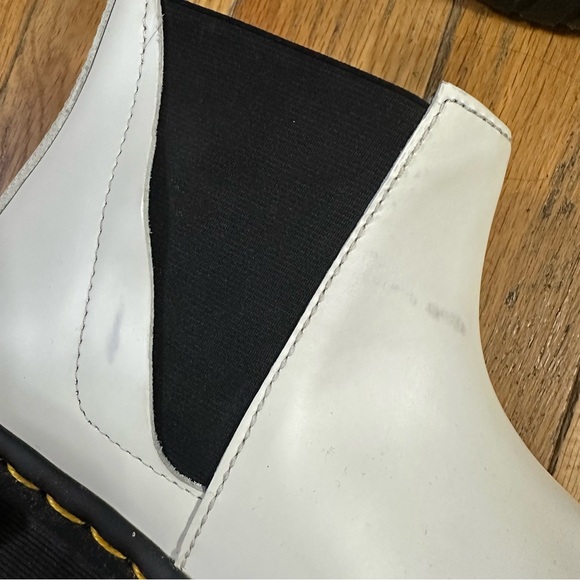 Dr Martens White Leather Bianca Chelsea Boots Size 7 - Picture 6 of 11